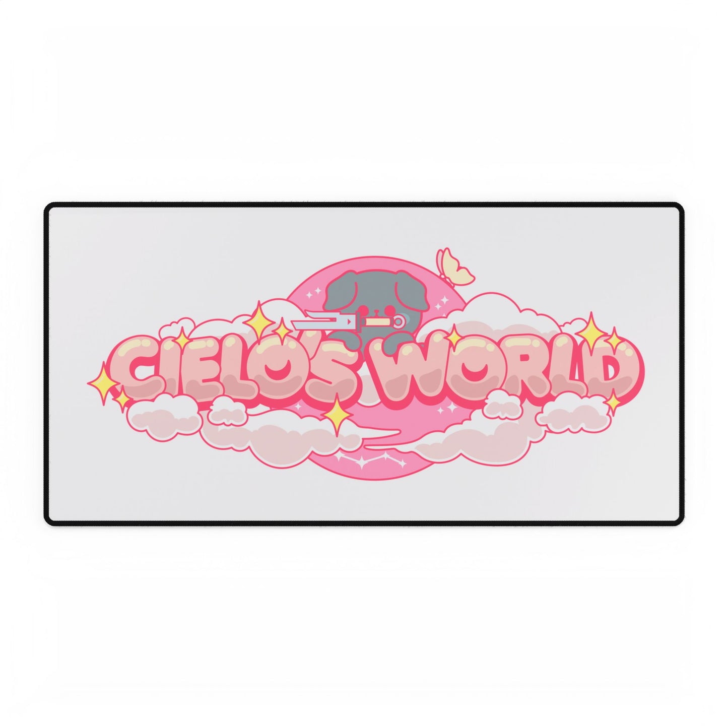 Cute Cielo's World Desk Mat - Stylish Desk Organizer, Gamer Gift, Office Decor, Pink Aesthetic, Back to School Supplies